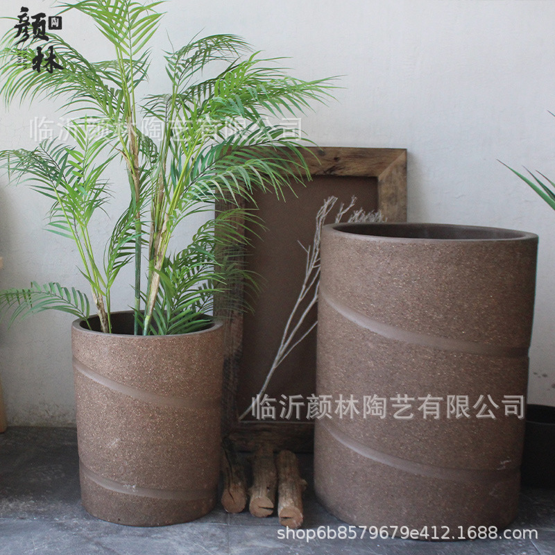 Paisaje maceta roscada maceta verde más alta maceta de arcilla maceta profunda maceta de arena púrpura maceta de cerámica gruesa