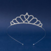 Metal children's headband heart-shaped, hair accessory for bride, simple and elegant design