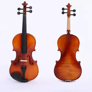 Supply craft tiger pattern solid wood violin matte bright light optional popular maple violin