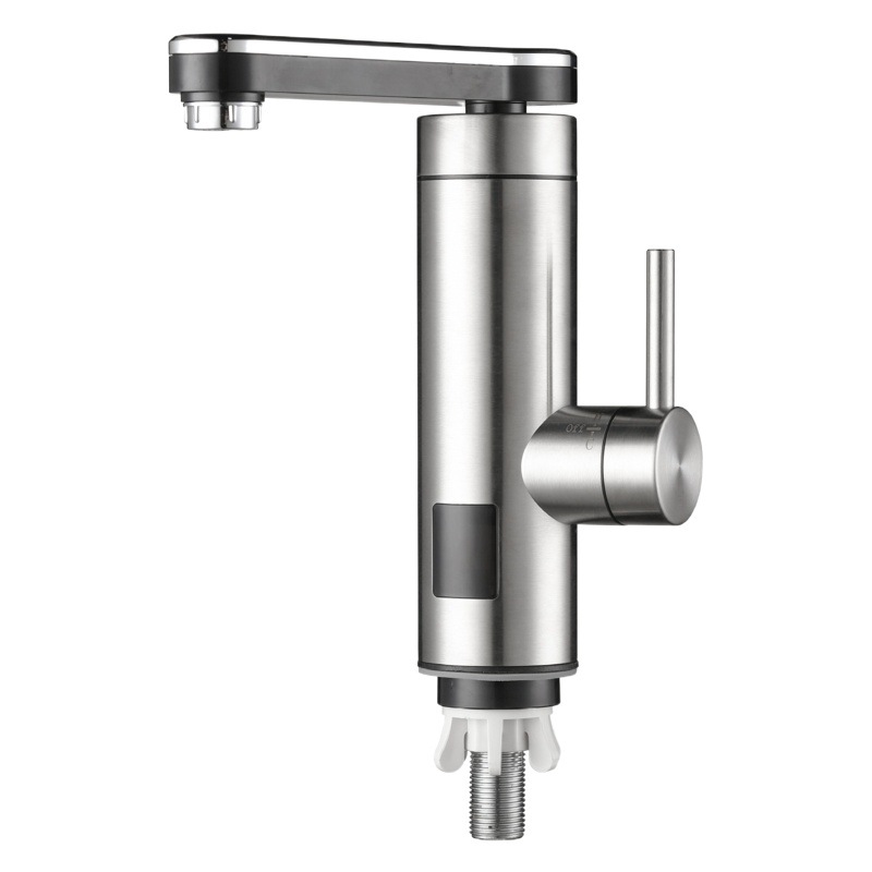 Grifo eléctrico transfronterizo pantalla digital del hogar grifo de calentamiento rápido baño cocina grifo de acero inoxidable