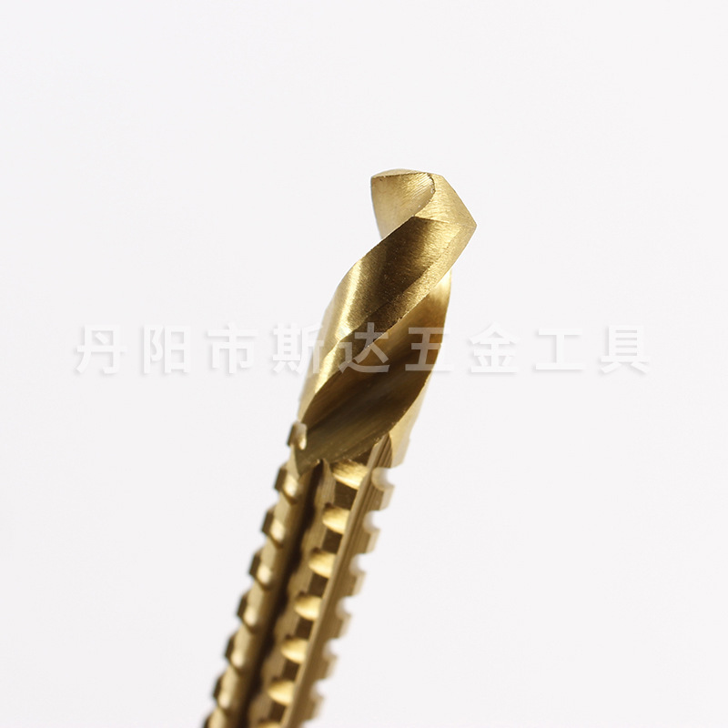 高速刚锯齿麻花钻厂家镀钛圆柄开孔拉槽钻铜铝铁木工直柄锯钻钻头|undefined