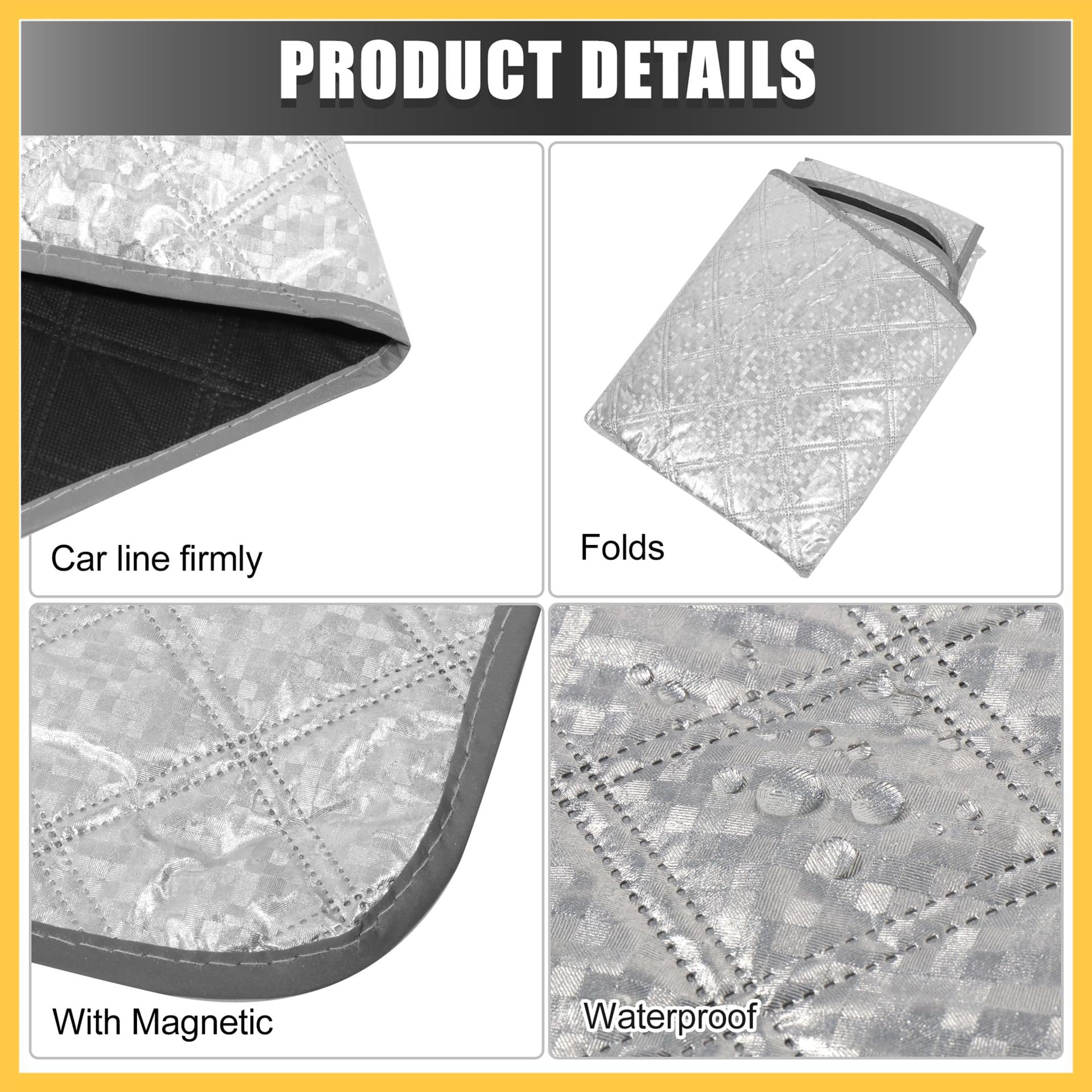 Universal Car Rear Magnetic Sunshade Aluminum Foil Frost-Proof Anti-Freeze Snow Cover Car Window Sunshade Car Sunshade