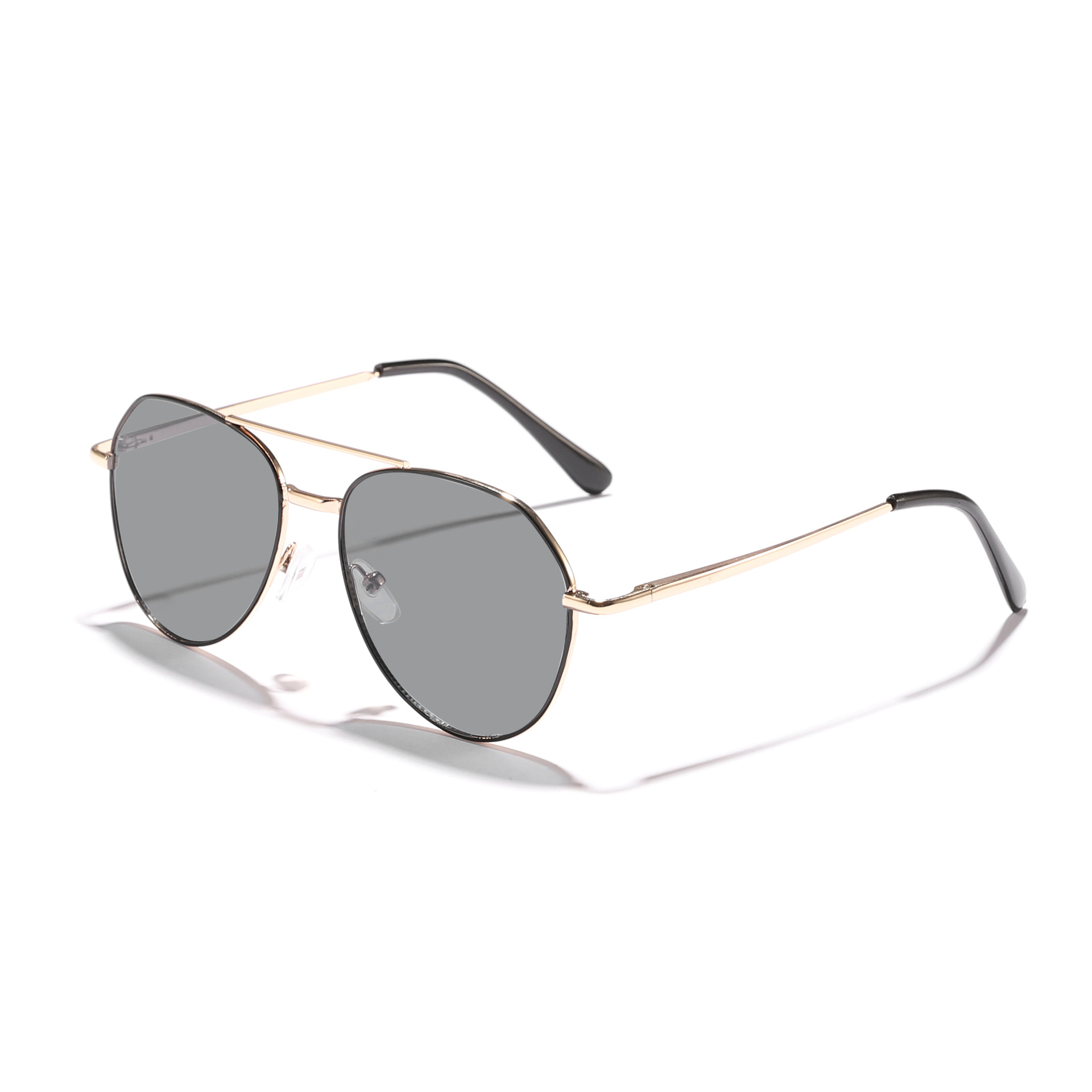 Espejo de sapo piloto de metal para niños transfronterizos, gafas de sol anti-ultravioleta de tiro callejero de moda para niños y niñas Sunglasses