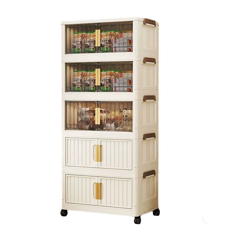 Складной ящик для хранения без установки, бытовой простой шкаф для хранения игрушек, ящик для хранения, шкаф для закусок, кухонный пластиковый шкаф для хранения