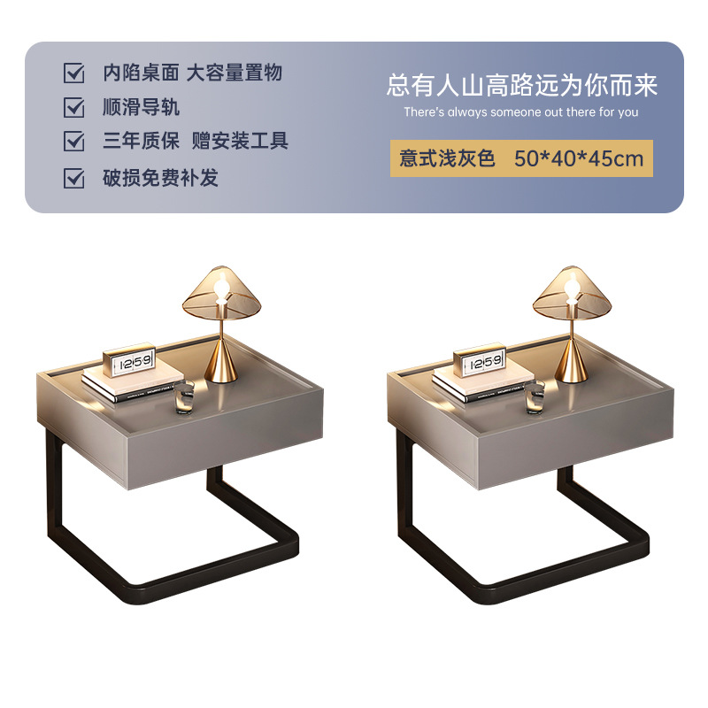 Suspendido mesita de noche simple moderno mesita de noche 24 nuevo en línea rojo creativo minimalista Luz de lujo de alto grado estante de almacenamiento de cabeza