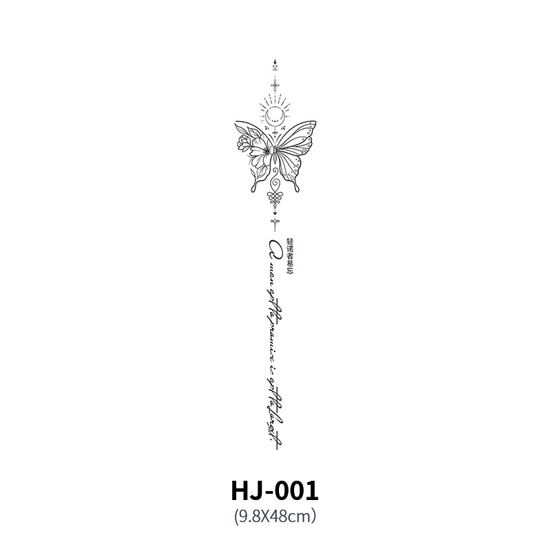 Waterproof tattoo stickers, sexy herbal sticker, long-term effect, English letters