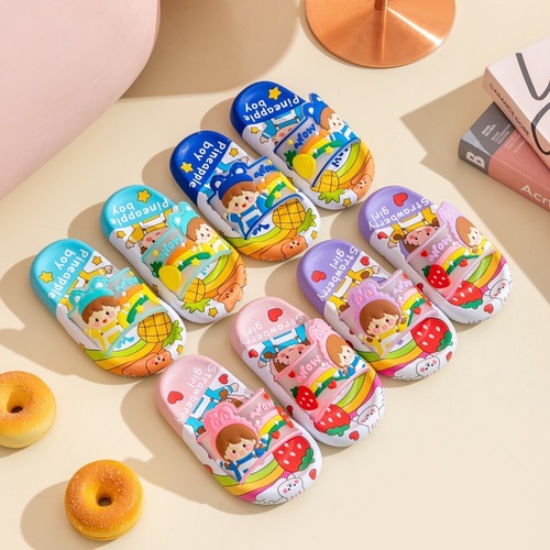 Cute cartoon children's unisex baby slippers, new summer home indoor soft sole comfortable cool baby slippers