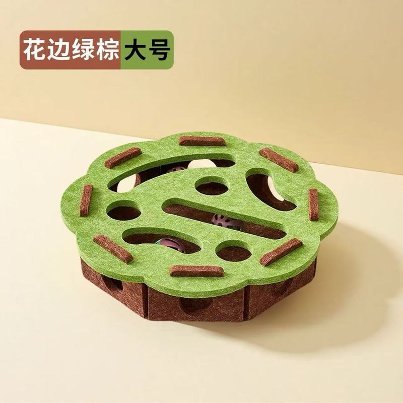 猫のおもちゃ、自己楽しみと退屈解消グッズ、子猫、ペット、猫の教育用迷路、穴あきフェルトボックス、面白い猫ペット用品|undefined