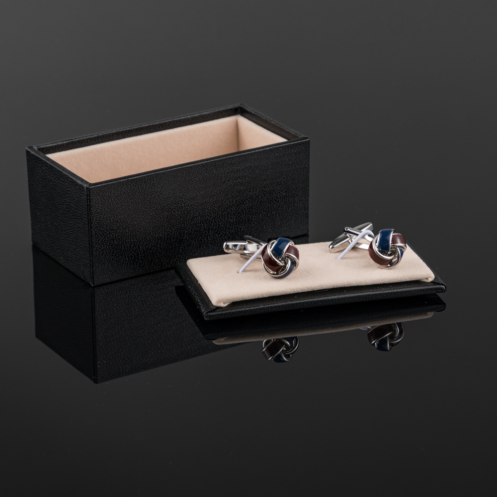 Neue Manschettenknöpfe im Marine- und Braunton mit Öltropfen im frittierten Teig-Stil für französische Hemden von Herren_voghion.com