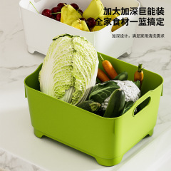 水槽厨房洗菜盆家用创意沥水手提洗水果蔬菜篮子收纳置物筐