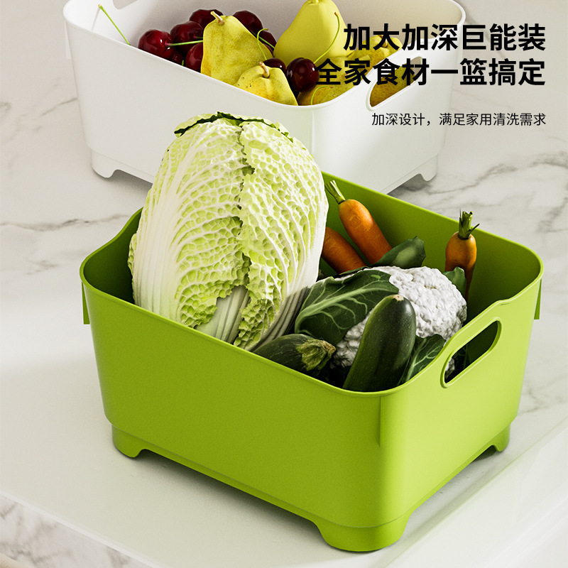 水槽厨房洗菜盆家用创意沥水手提洗水果蔬菜篮子收纳置物筐|undefined