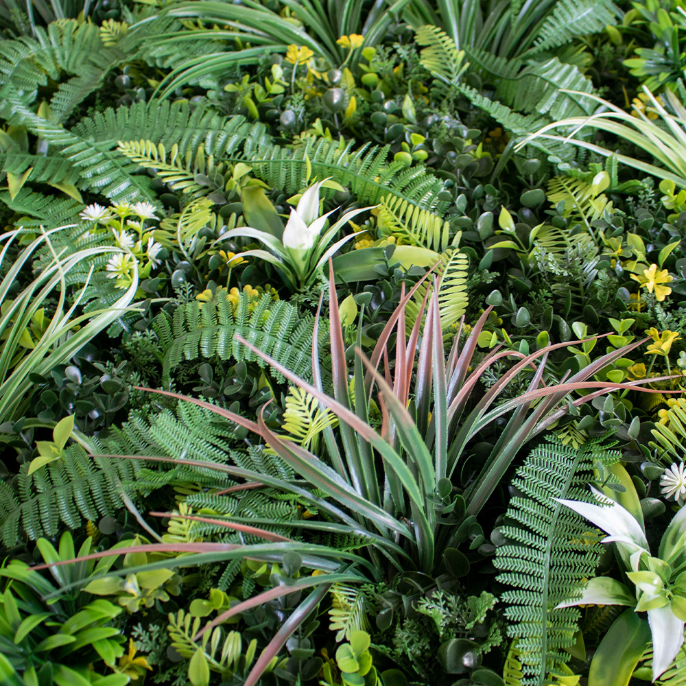 Pared de planta de simulación Pared de planta verde Pared de fondo de cabeza de puerta de césped decorativo Pared de planta de simulación anti-UV