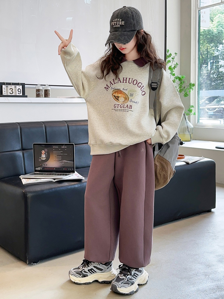 巴拉巴拉秋季中大女童卫衣新品童装儿童女孩卡通卫衣上衣秋装代发