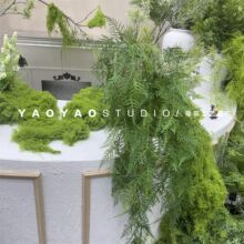 仿真垂吊文竹 壁挂绿植藤蔓塑料挂藤餐厅花艺软装工程垂挂装饰