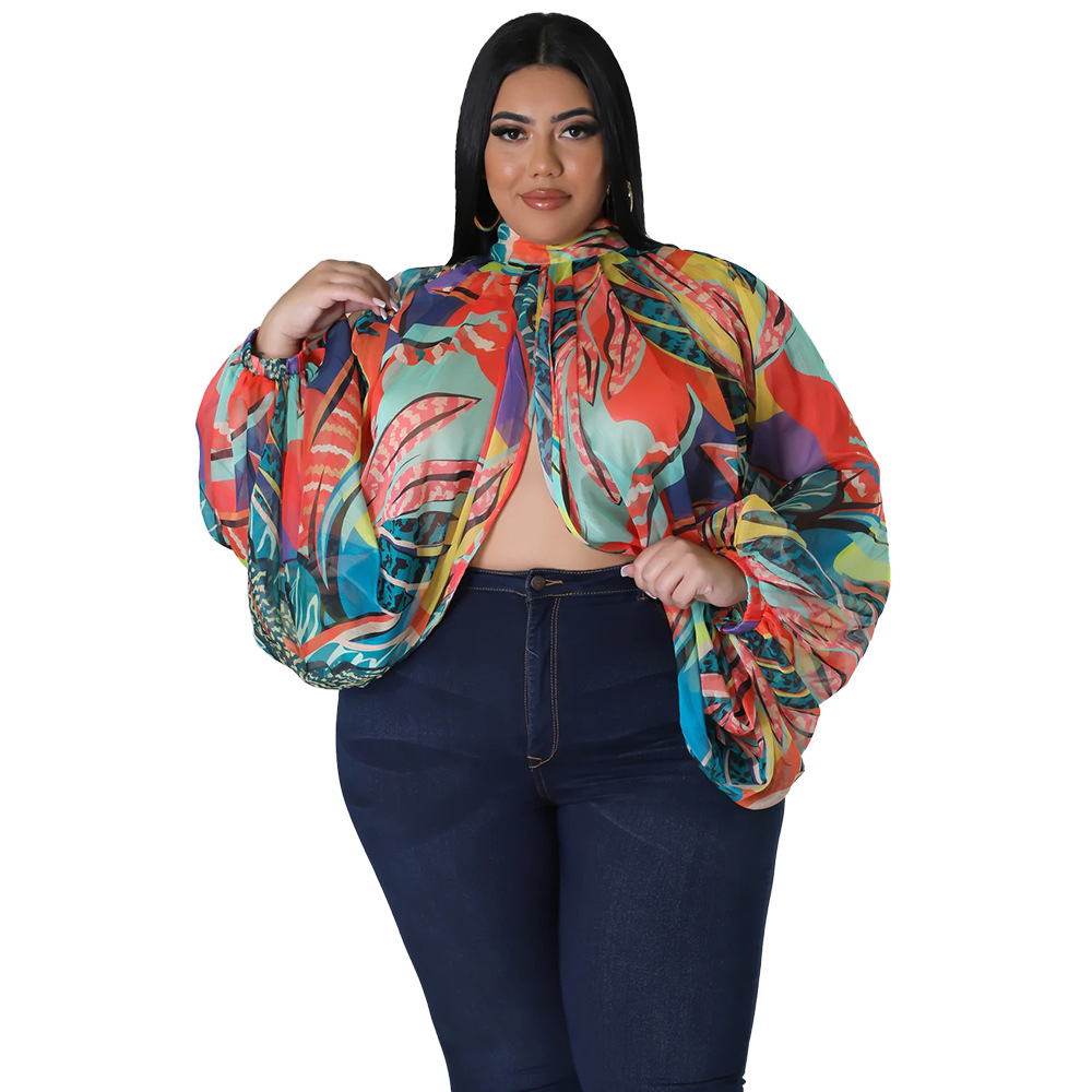 252g Weight Long Sleeve Sleeve Length Regular Sleeve Sleeve Type Spandex, Polyester, Chiffon Fabric Type Long Top Length Blouse Tops Type Daily, Street Occasion Round Neck Neckline Regular Fit Fit Type Color Block Pattern Spring&Summer Season Streetwear Style Blouse Long Sleeve Plus Size Tops Streetwear Color Block 33