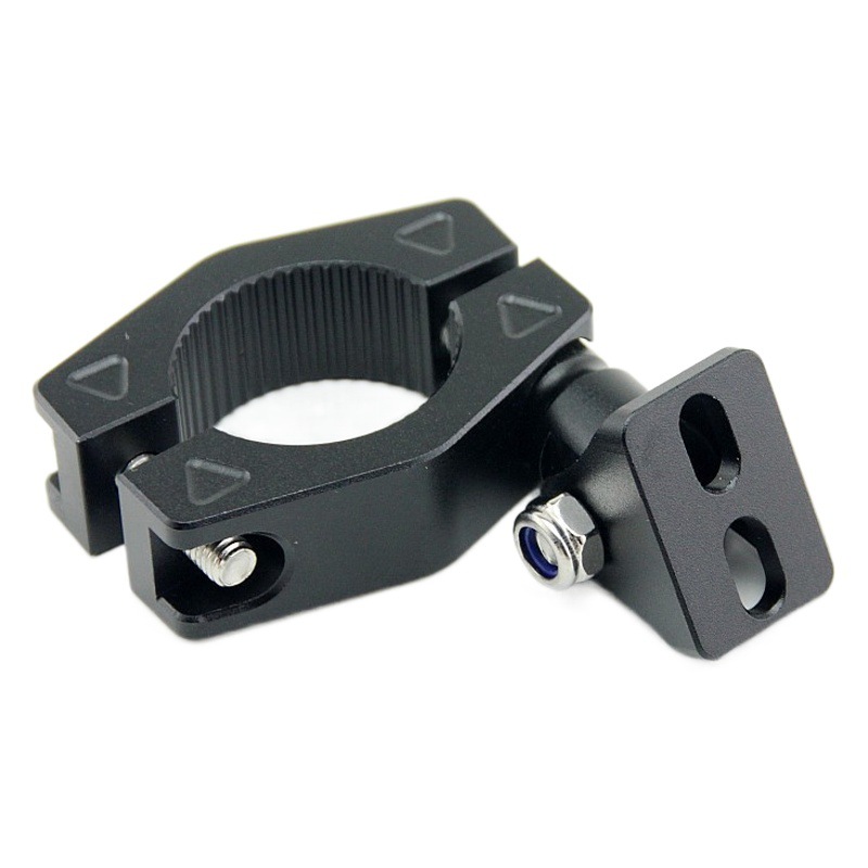 Motocicleta proyector soporte abrazadera solo agujero aleación de aluminio parachoques manillar LED faro tubo abrazadera soporte de extensión