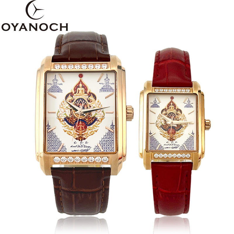 Oyanoch Second-Hand Commuter Watch for Women Waterproof Diamond-Encrusted Women's Table Pattern Roman Scale with Quartz Couple Watch
