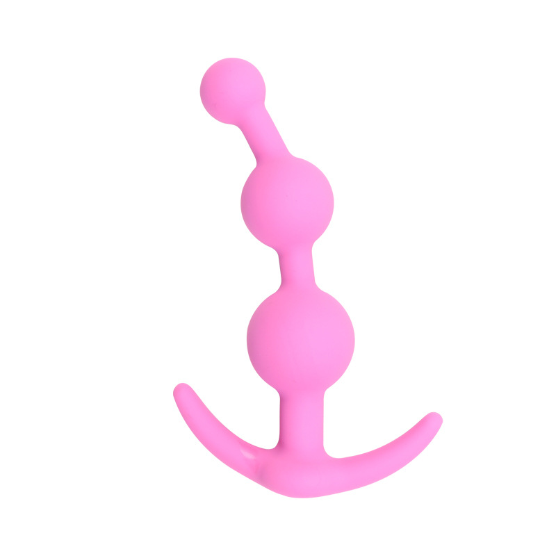 Three-Section Silicone Anal Beads Training Set, Smooth Tapered Plug, Purple — detail image 8