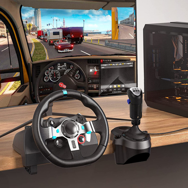 % Simulador de juegos de carreras transfronterizos Cambio de marchas de doble botón Cabeza de marchas alta y baja para Logitech G29 G27