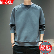 卫衣男春秋季男士纯色德绒卫衣男圆领宽松运动衫休闲潮牌男装上衣