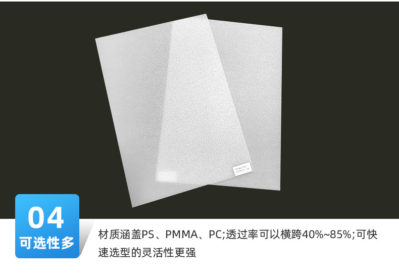 pc耐力板乳白色LED面板灯散光板 双面光扩散匀光板PC扩散板定制-阿里巴巴