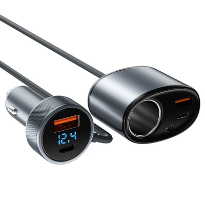 Display High-Power Car Charger Multi-Function: Mobil şarj cihazları