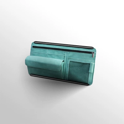 Card Storage Bag Card Holder – Car Glasses Clip/Bill Clip - blue-8018-glasses-case-suede