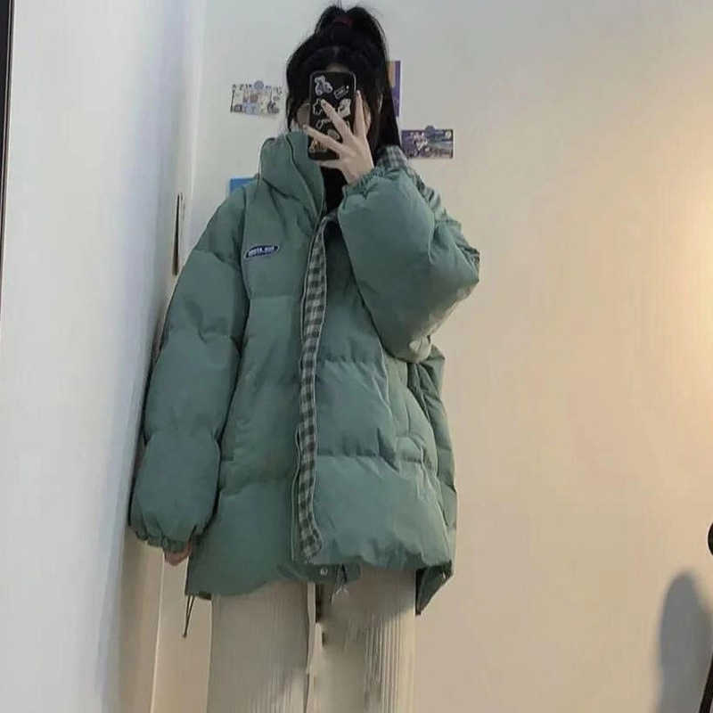 短款羽绒服女冬2025年新款韩版宽松加厚棉服外套轻薄面包服小个子
