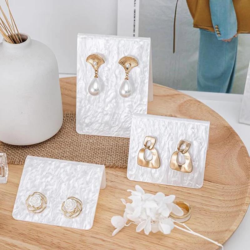 Acrylic White Earring display stand Ear Holder Jewellery Org|ru
