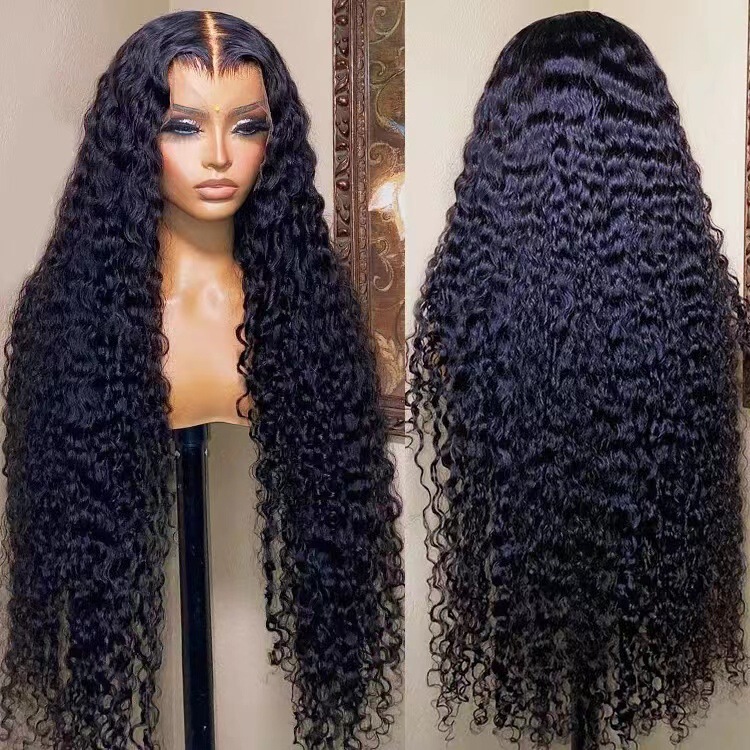 13X6 Deep Wave Lace Front Wig Lace Front Wig Women's Medium Parted Small Curly Long Curly Hair Cover