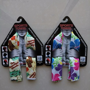 Export European and American fine packaging pattern printing cold feeling cool feeling ice towel outdoor sports fitness fashion sweat-absorbing quick-drying
