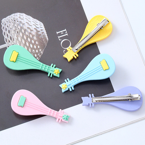 New Bestselling Hair Accessories for Women - Colorful Sand-Smooth Pipa-Shaped Hair Clips with Ancient Style, Versatile and Elegant, suitable for Eyebrow Edge Clips