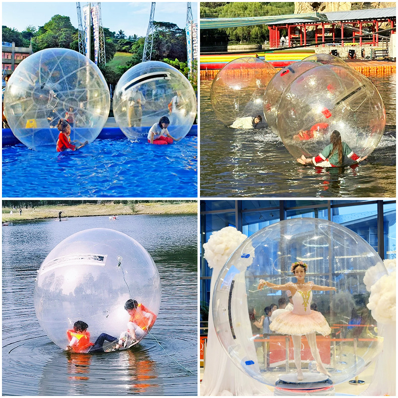 Bolas de tambor de agua inflables juguetes luminosos balón de paseo acuático parque infantil al aire libre barraca balón de yo-wave