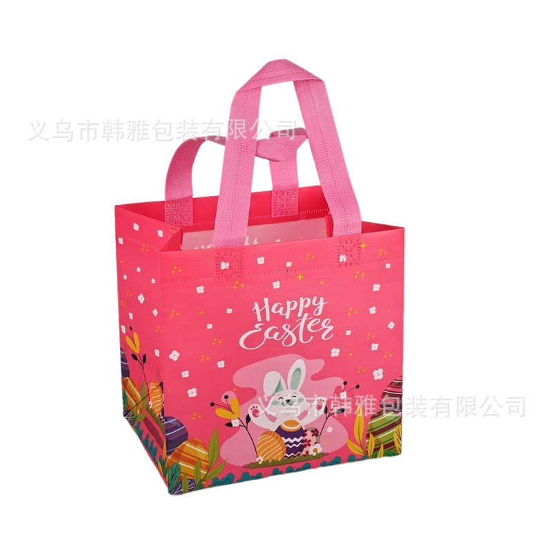 Transfronterizo en stock Bolsa de regalo de Pascua Bolso de dibujos animados no tejido Bolso de decoración de fiesta tridimensional grande traje