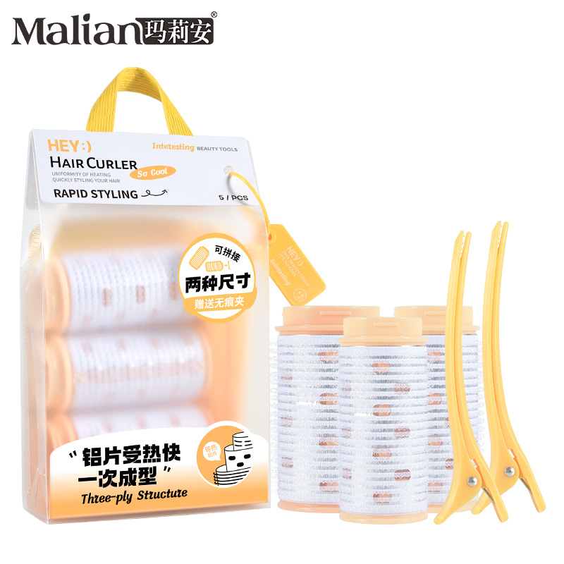 Marianne Aluminum Curling Iron with Extension for Easy Styling, Air Bangs Curling, Volumizing Clip 9032