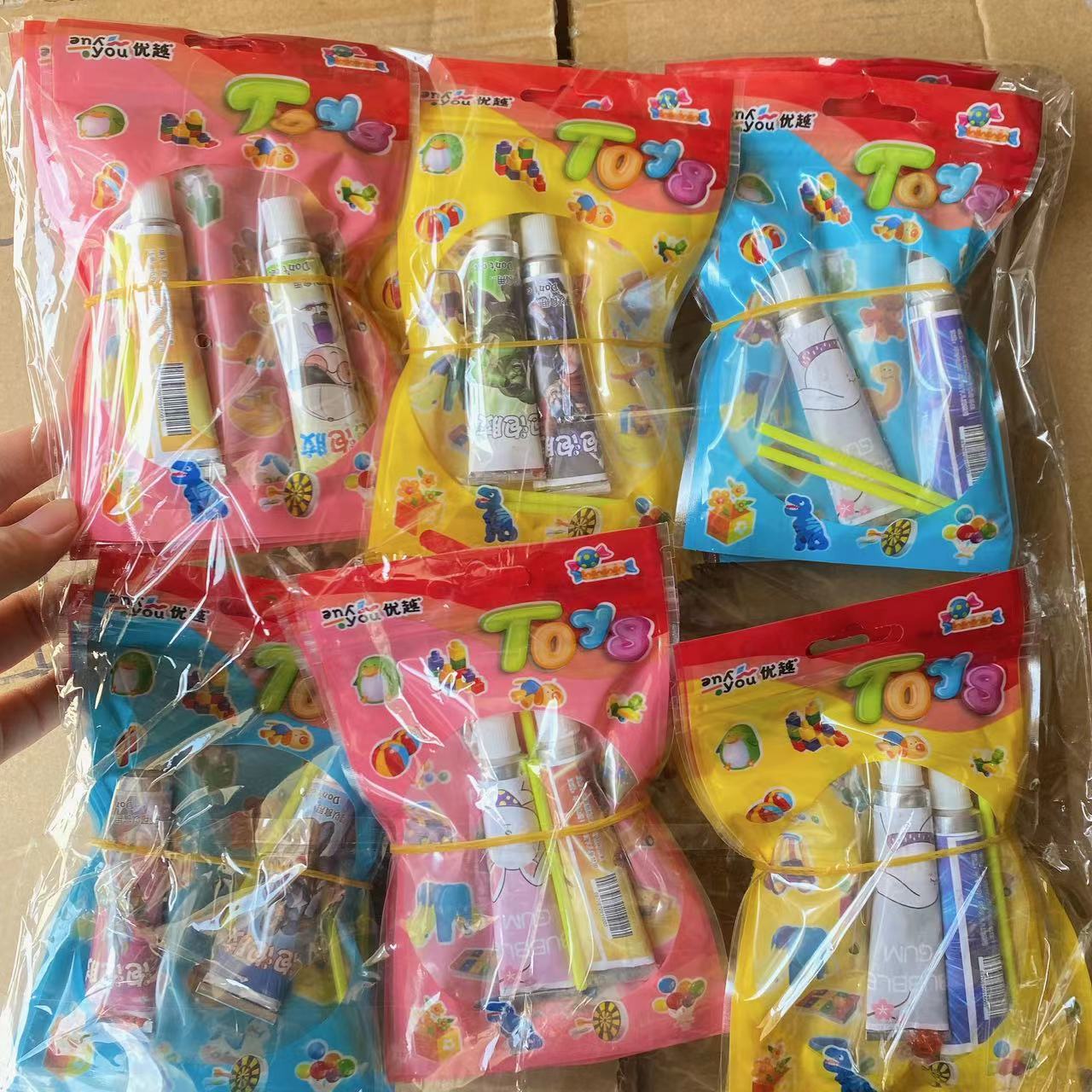 Colorido burbuja pegamento globo espacial soplado pegamento niños juguetes de la infancia nostálgico juguetes burbuja tradicional 61 regalo