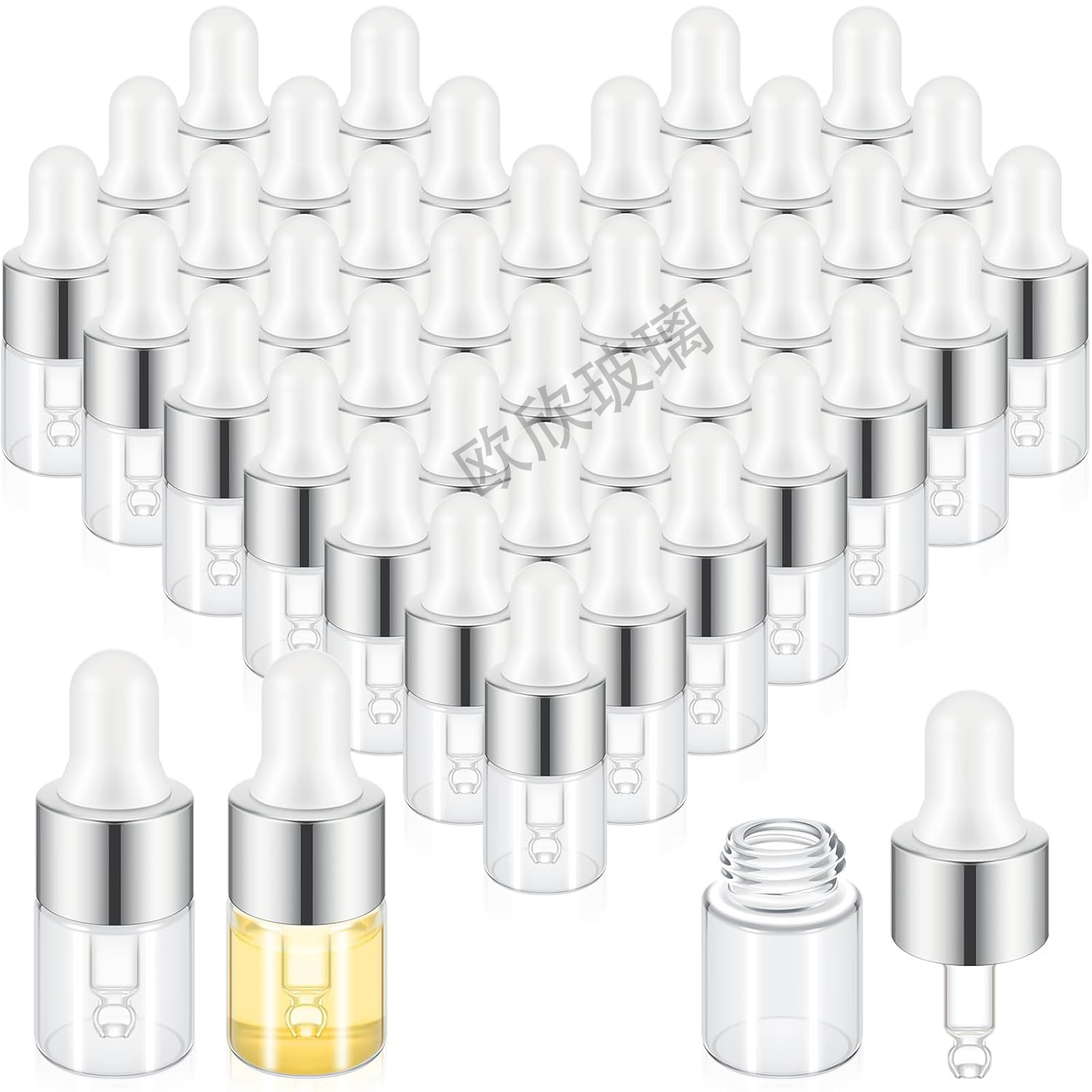 高端现货5ml10ml15ml透明精油瓶滴管瓶化妆品粉底液滴管式乳液