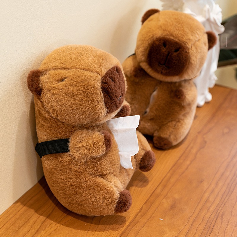 국경 간 카피 발라 플러시 장난감 종이 상자 인형 창조적 인 새로운 카피 바라 자동차 추악한 귀여운 인형 도매