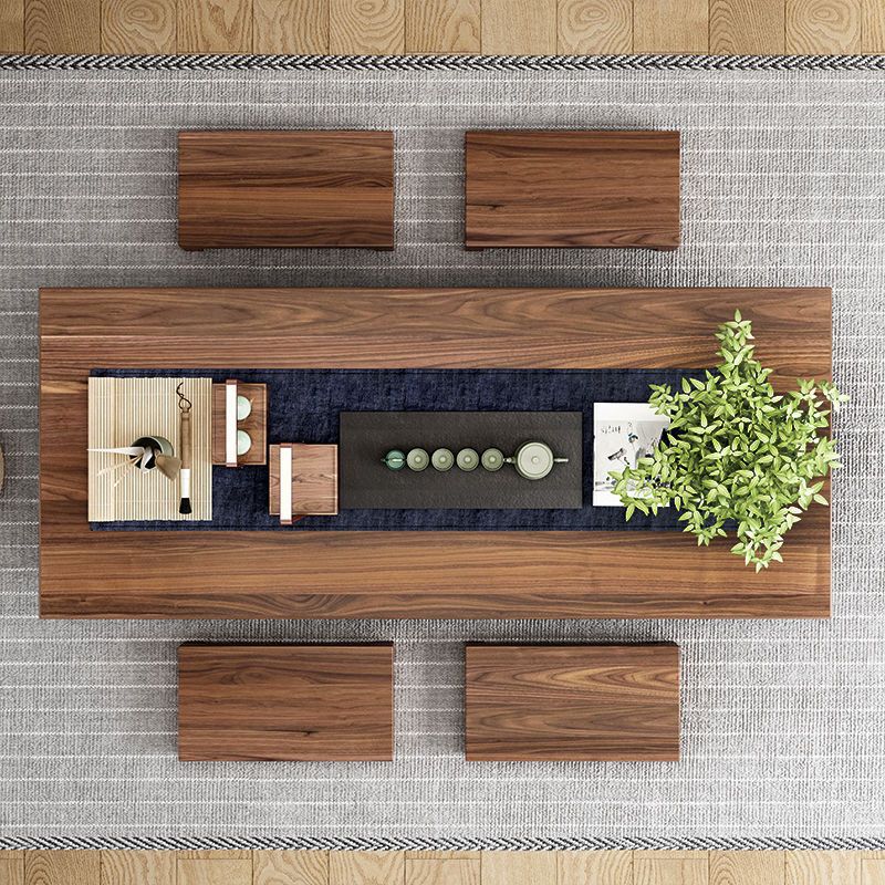 z% Minimalist Pure Solid Wood Japanese Tea Table Zen Style Balcony Tatami Tea Stand Long Bench Low Table Simple Economical Long