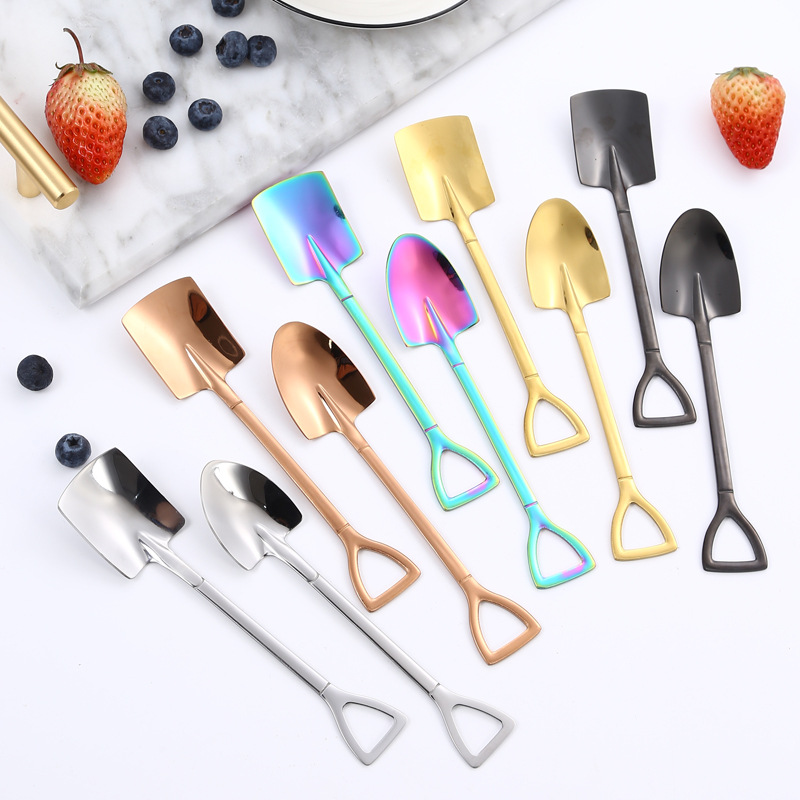 304 de acero inoxidable cuchara de sandía creativo Red rojo pala cuchara de helado pala cuchara Niños Bebé postre cuchara de helado