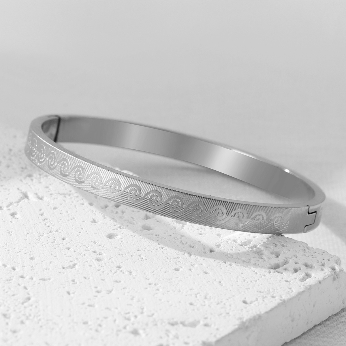 Bangle Classification Retro Solid Color 304 Stainless Steel Bangle In Bulk