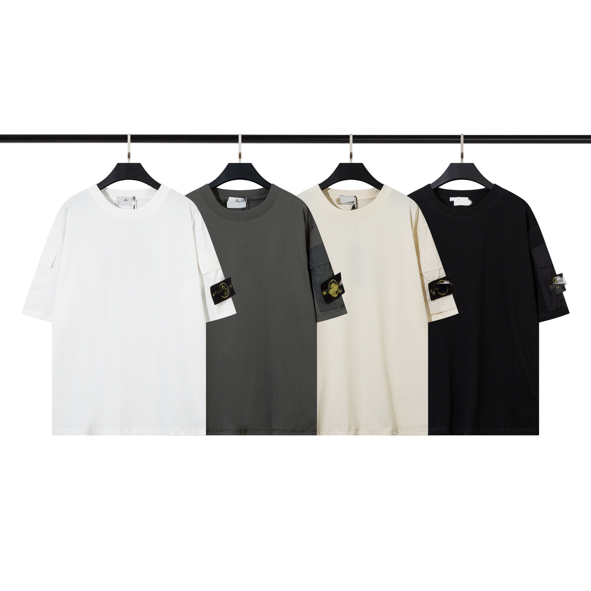 크로스보더 STONE 스톤 반팔 컴퍼스 캐주얼 유럽과 미국 군용 기본 작업복 멀티포켓 바지 시리즈