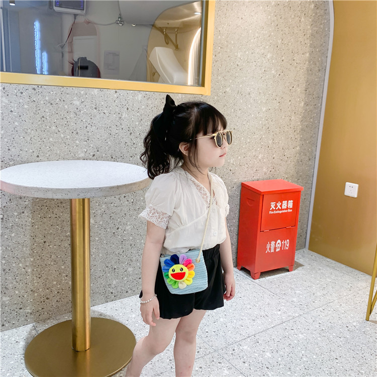 New Cartoon Cute Flowers Straw Children's Bag Wholesale Nihaojewelry display picture 20