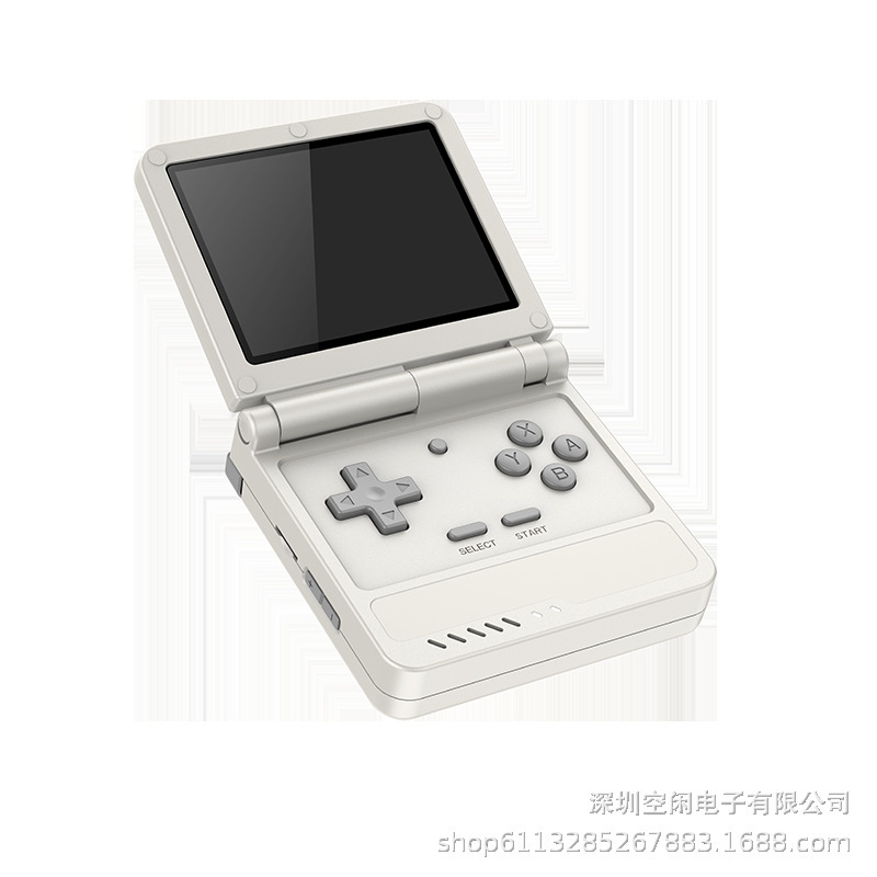 跨境新款开源V90S掌上游戏机迷你翻盖掌机64位经典复古GBA街机PSP|undefined