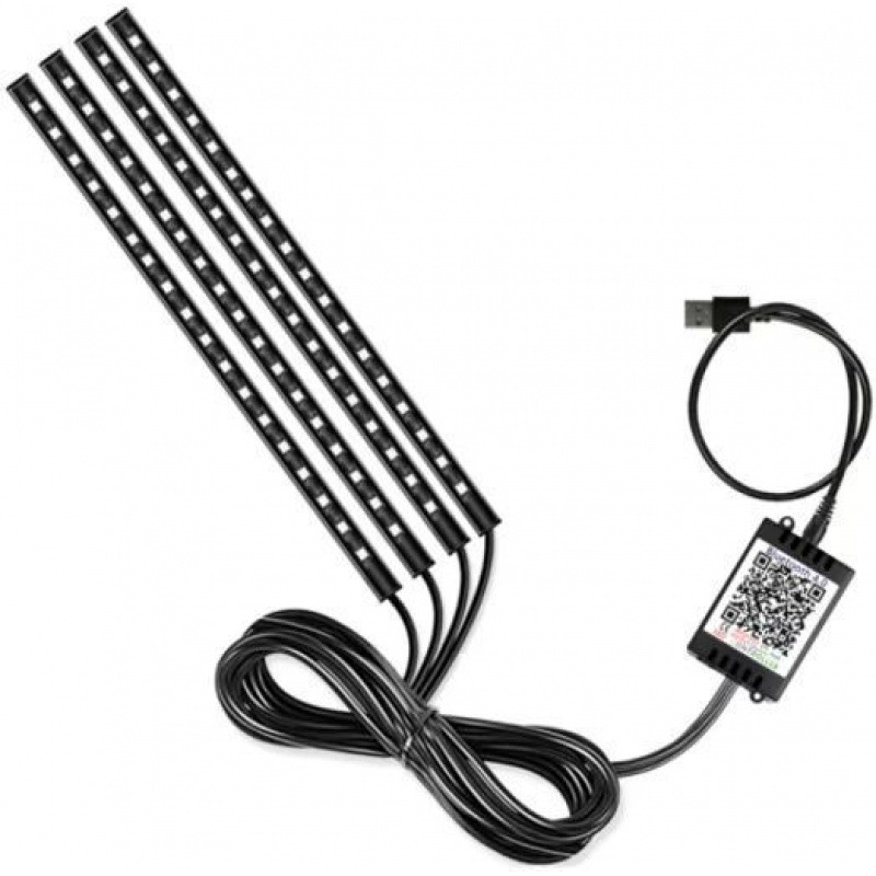 48 72LED un remolque cuatro mangueras de silicona luces de atmósfera de automóviles luces de atmósfera de pies interiores