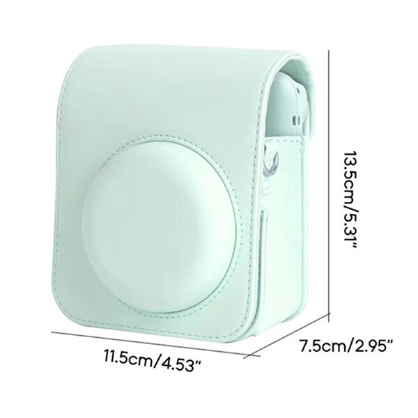 1 Piece Color: Green Material: Pu Leather Suitable for Instax Mini 12 Camera Bag Pu