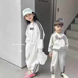 2025秋季新款韩版男女童运动百搭套头洋气套装儿童卫衣卫裤两件套