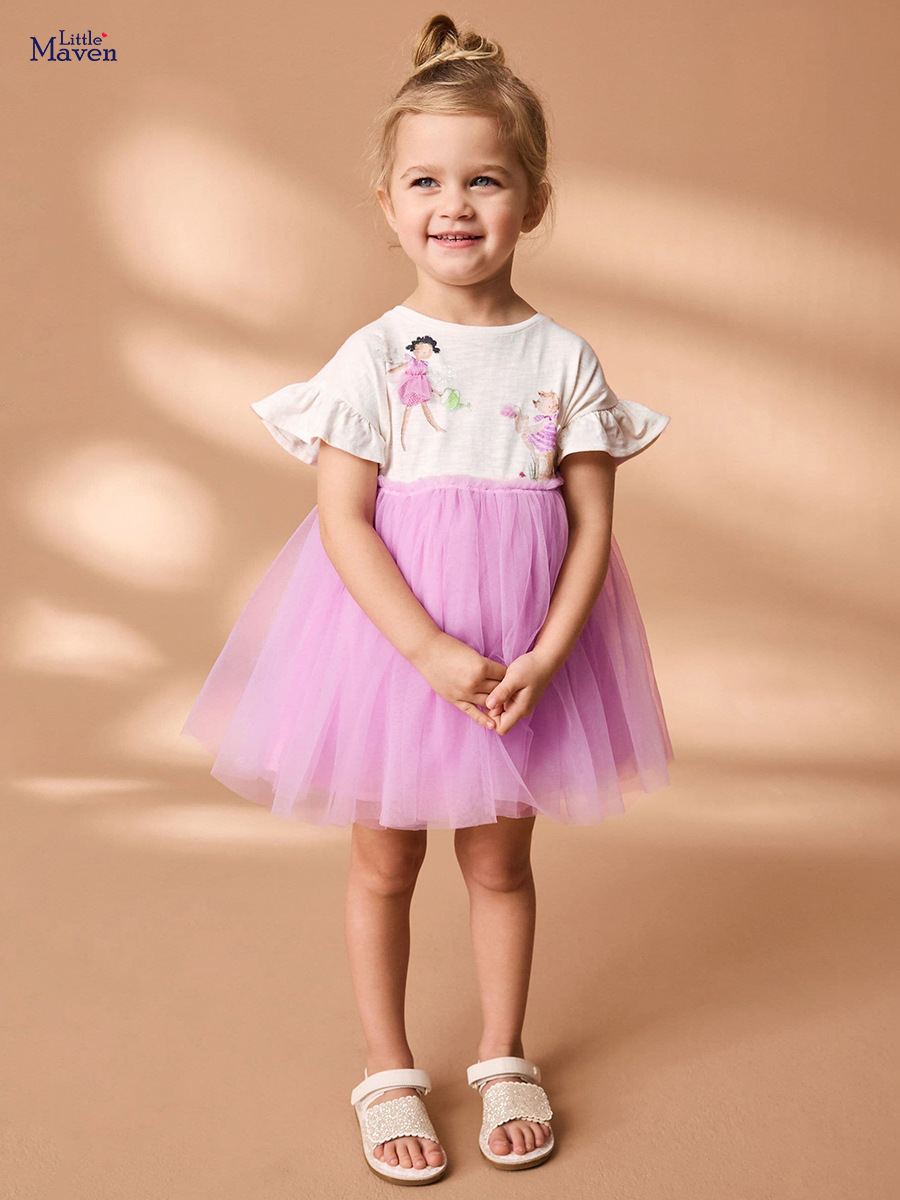 Little maven Cute children's small princess costume
