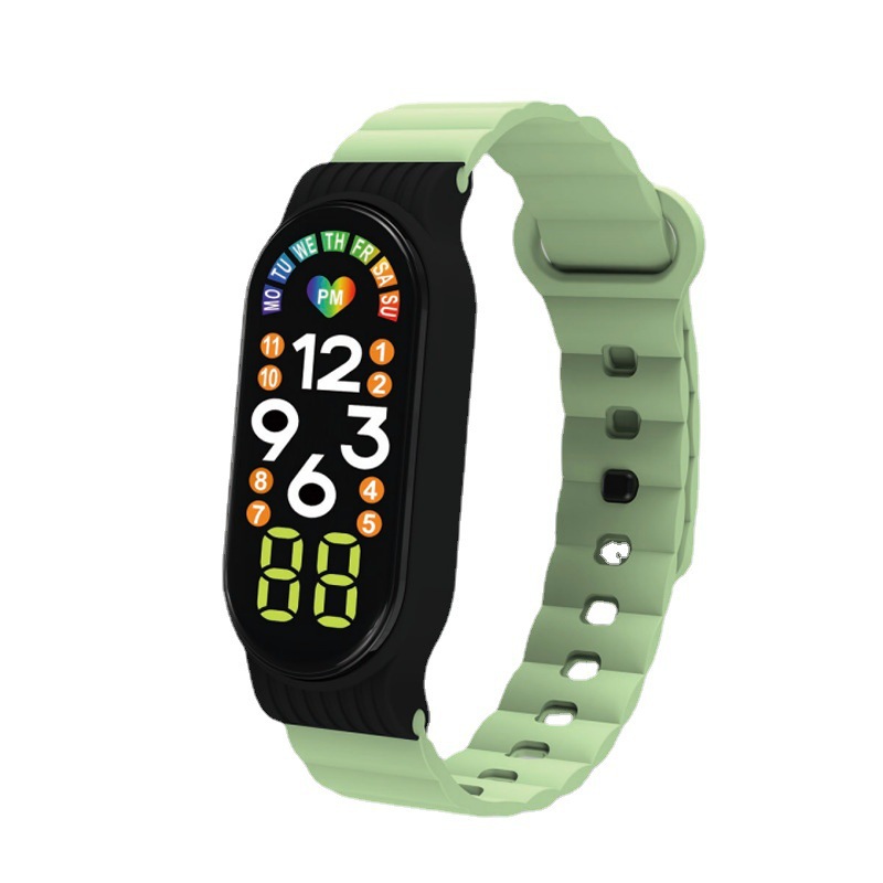 Venta directa de fábrica M 7 M7a contraste color LED reloj electrónico pulsera para niños vida impermeable reloj electrónico en stock al por mayor
