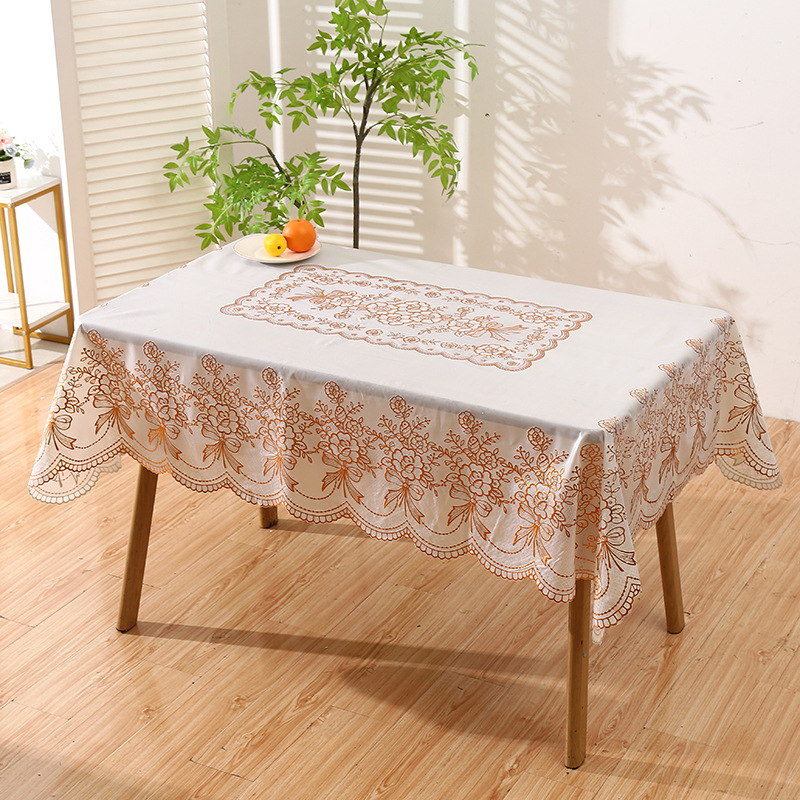 Elegante diseño floral simple sensación de toal de mesa impermeable a prueba de contaminación a prueba de aceite toal de mesa sin lavado